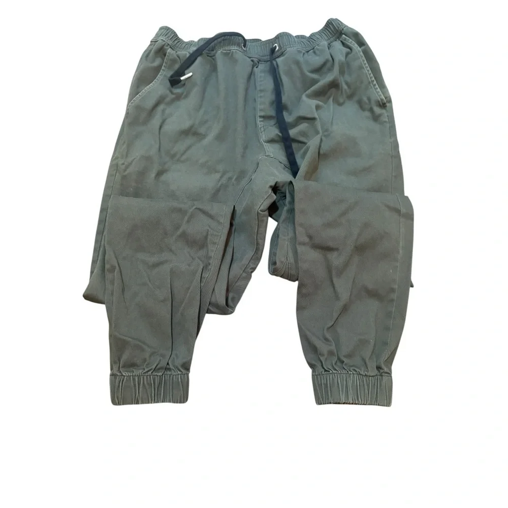ZANEROBE Sureshot Jogger Olive Green Cotton Stretch Elastic Waist Men’s Sz 36 - Picture 3 of 7